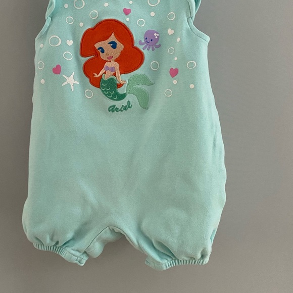Disney Baby Little Mermaid Ariel Embroider Romper size 12 Months - Picture 8 of 8